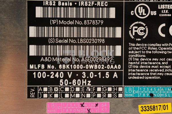8378379 IRS2F-REC for Siemens CT | Block Imaging